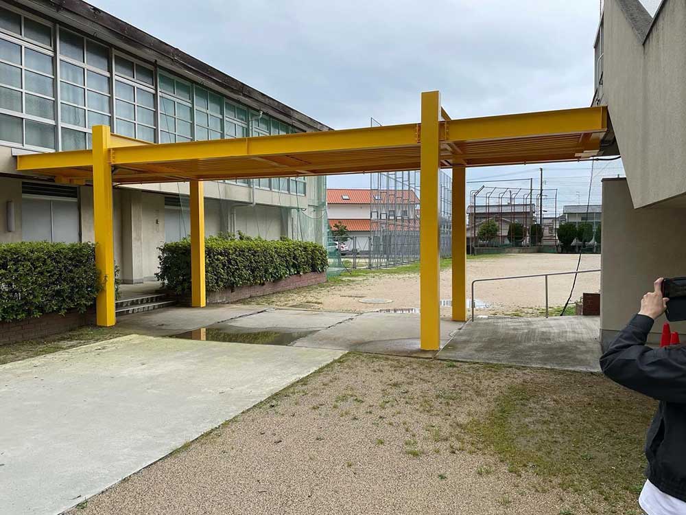 渡り廊下鉄筋_施工後